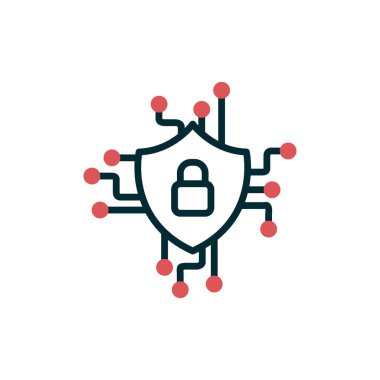 güvenlik sistemi simgesi tasarım şablon elementleri