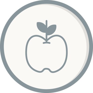 Elma. Web simgesi basit illüstrasyon