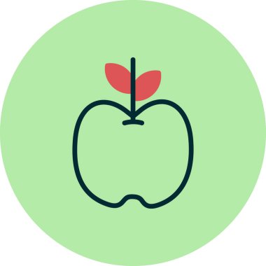 elma ikonu vektör illüstrasyonu