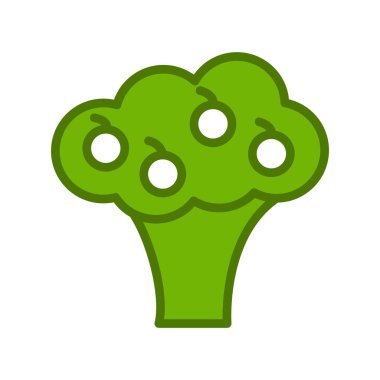 Brokoli. Web simgesi basit illüstrasyon