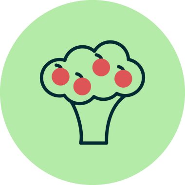 Sebze simgesinin vektör illüstrasyonu