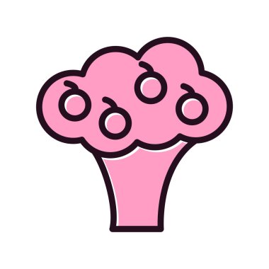 Brokoli. Web simgesi basit illüstrasyon