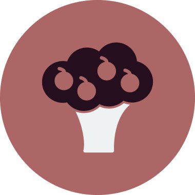 Brokoli simgesinin vektör illüstrasyonu