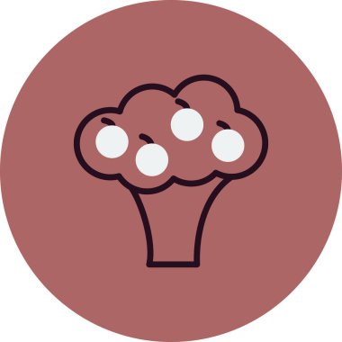 Sebze simgesinin vektör illüstrasyonu