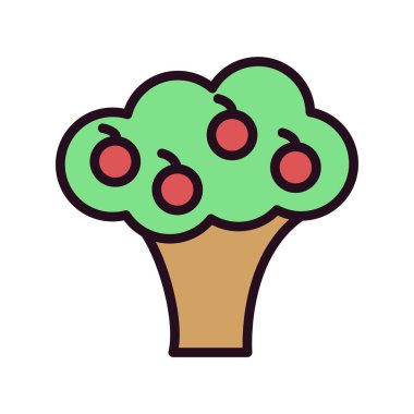 Brokoli. Web simgesi basit illüstrasyon