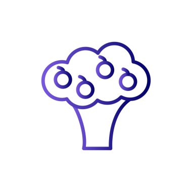 Brokoli satırı simgesi, vektör çizim