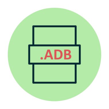 ADB dosya biçimi vektör illüstrasyonu