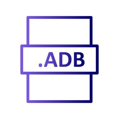 ADB dosya biçimi vektör illüstrasyonu