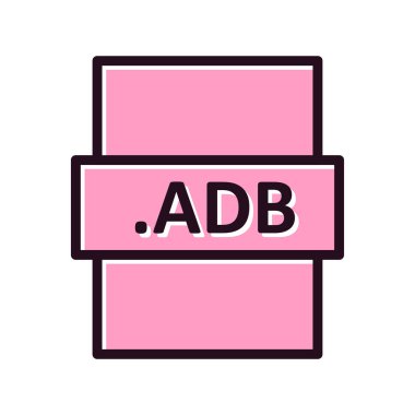 ADB dosya biçimi vektör illüstrasyonu
