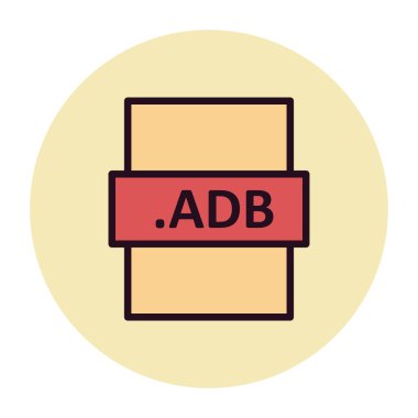 ADB dosya biçimi vektör illüstrasyonu