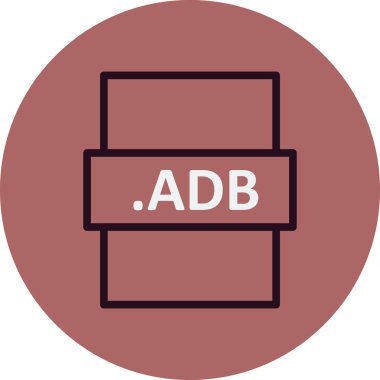 ADB dosya biçimi vektör illüstrasyonu