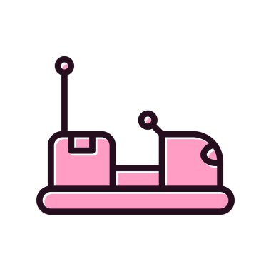 Robot, robot, makine, vinç, cihaz, donanım hattı simgesi. vektör izole çizimi