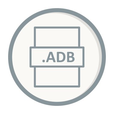 ADB dosya biçimi vektör illüstrasyonu
