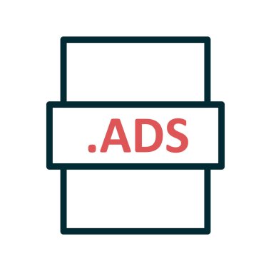 ADS dosya biçimi vektör illüstrasyonu