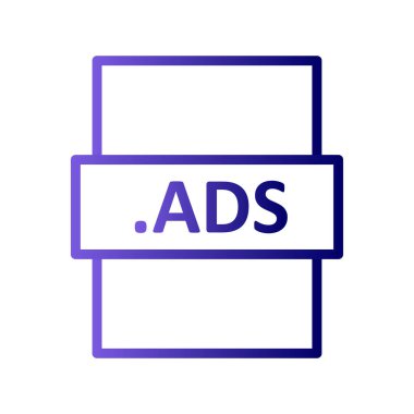 ADS file format vector illustration