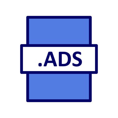 ADS file format vector illustration