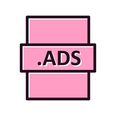 ADS dosya biçimi vektör illüstrasyonu