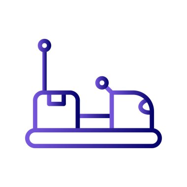 Robot ikon vektörü. İnce çizgi işareti. İzole edilmiş kontür sembolü gösterimi