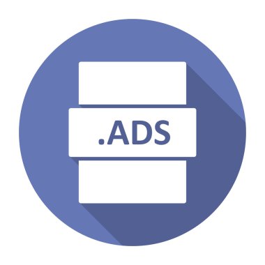 ADS dosya biçimi vektör illüstrasyonu