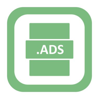 ADS dosya biçimi vektör illüstrasyonu