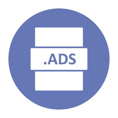 ADS dosya biçimi vektör illüstrasyonu
