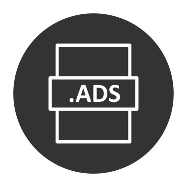 ADS dosya biçimi vektör illüstrasyonu