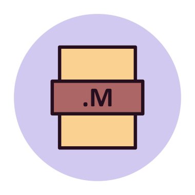 M dosya biçimi vektör illüstrasyonu