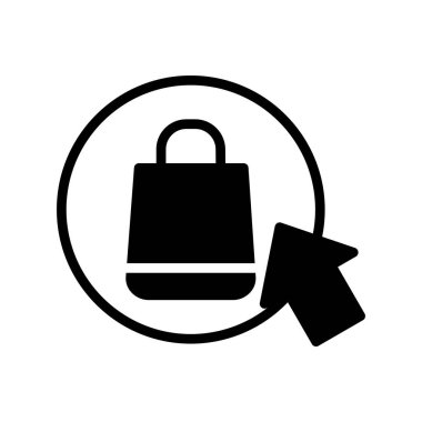 Alışveriş poşeti ikon vektör illüstrasyonu