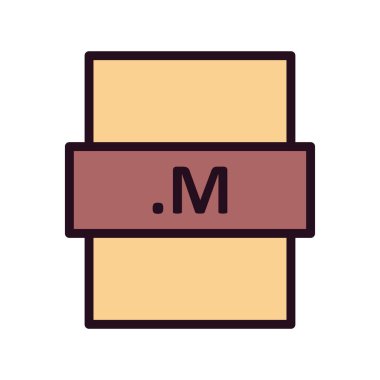 M dosya biçimi vektör illüstrasyonu