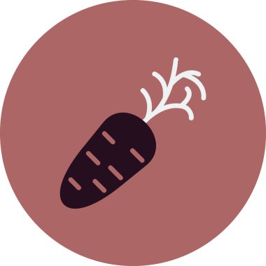 Havuç simgesi, vektör çizimi