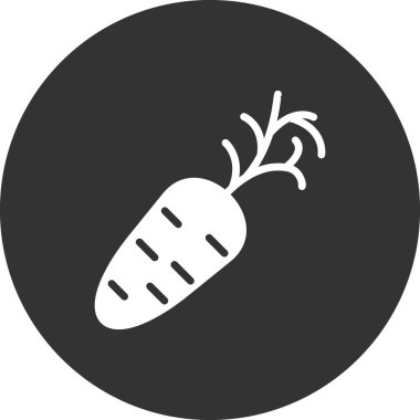 Havuç simgesi, vektör çizimi