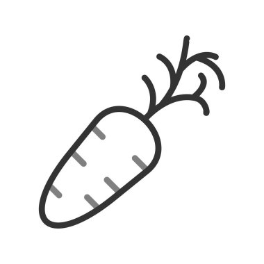 Havuç simgesi vektör illüstrasyonu