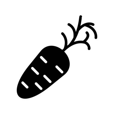 Havuç simgesi vektör illüstrasyonu