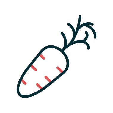 Havuç simgesi vektör illüstrasyonu