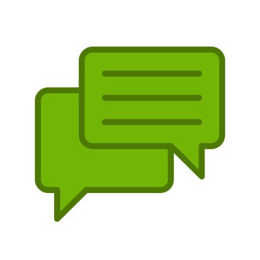 Sohbet mesajı vektör illüstrasyonu