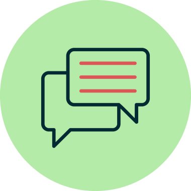 Sohbet simgesi vektör illüstrasyonu