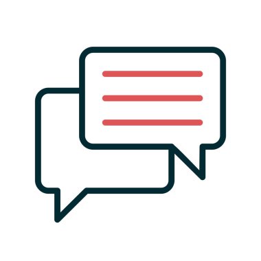 Sohbet mesajı vektör illüstrasyonu