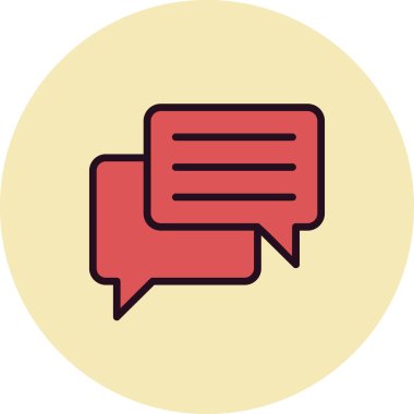 Sohbet simgesi vektör illüstrasyonu