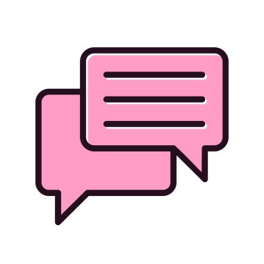 Sohbet mesajı vektör illüstrasyonu