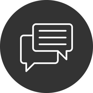 Konuş. Web simgesi basit illüstrasyon