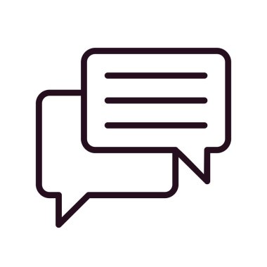 Sohbet mesajı vektör illüstrasyonu