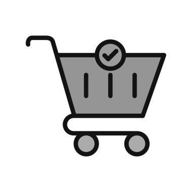 Alışveriş arabası ikon vektör illüstrasyonu