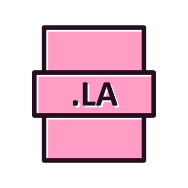 LA dosya biçimi vektör illüstrasyonu