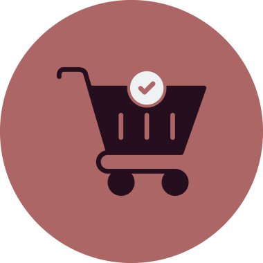 Alışveriş arabası simgesi, vektör illüstrasyonu