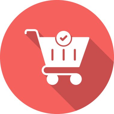 Alışveriş arabası simgesi, vektör illüstrasyonu