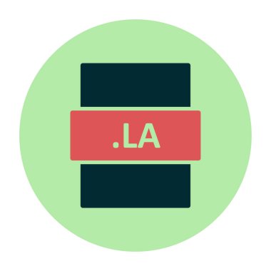 LA dosya biçimi vektör illüstrasyonu