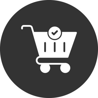 Alışveriş arabası simgesi, vektör illüstrasyonu