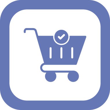 Alışveriş arabası simgesi, vektör illüstrasyonu