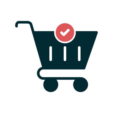 Alışveriş arabası ikonu. vektör illüstrasyonu