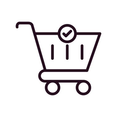 Alışveriş arabası ikon vektör illüstrasyonu